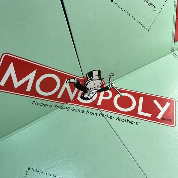 Monopoly Replacement Game Parts Game Board ONLY Quarter Fold Black Back u - Picture 2 of 4